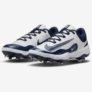 Nike Mens Alpha Huarache Elite 4 Low Baseball Cleats FD6255-107 White Size 12